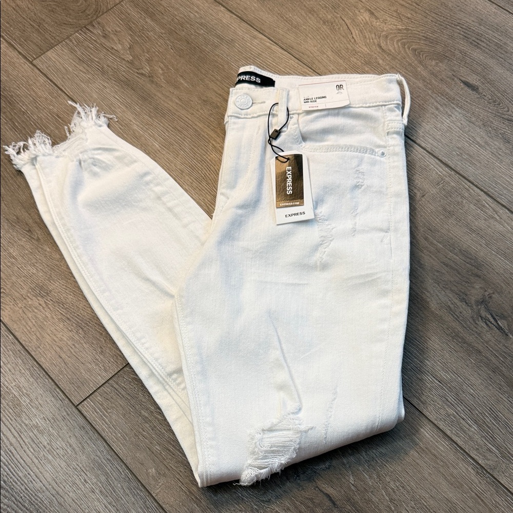 Express Distressed Ankle Legging